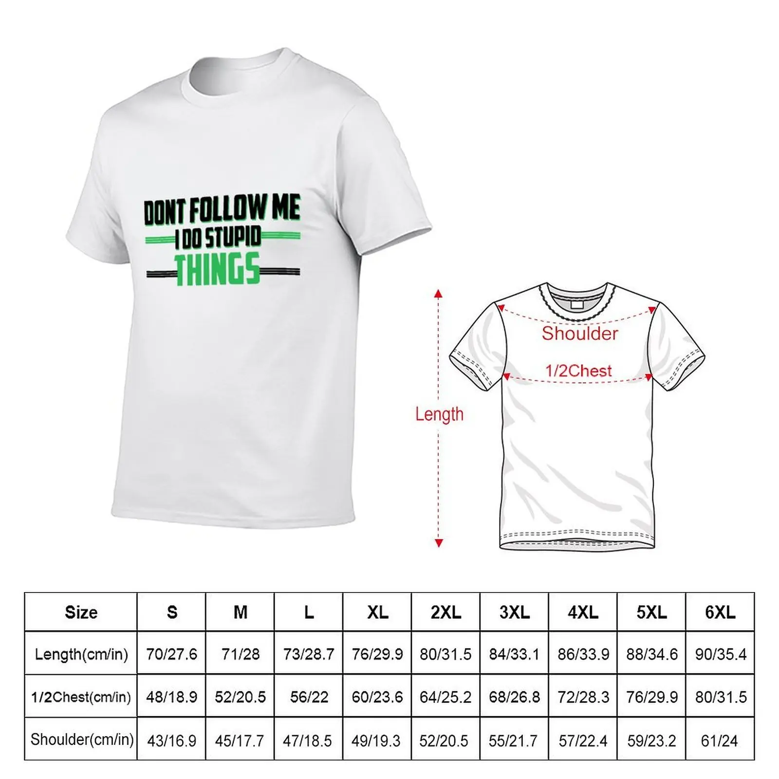 Don't Follow Me I Do Stupid Things Motocross T-Shirt summer tops customs design your own clothing for men
