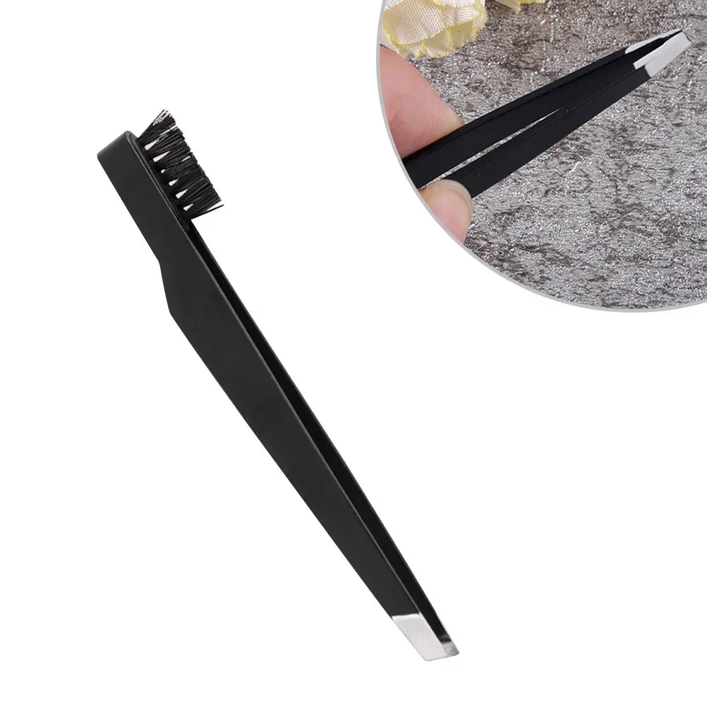 3pcs Portable Carbon Steel Eyebrow Tweezers for Precise Hair Removal – Lightweight & Durable