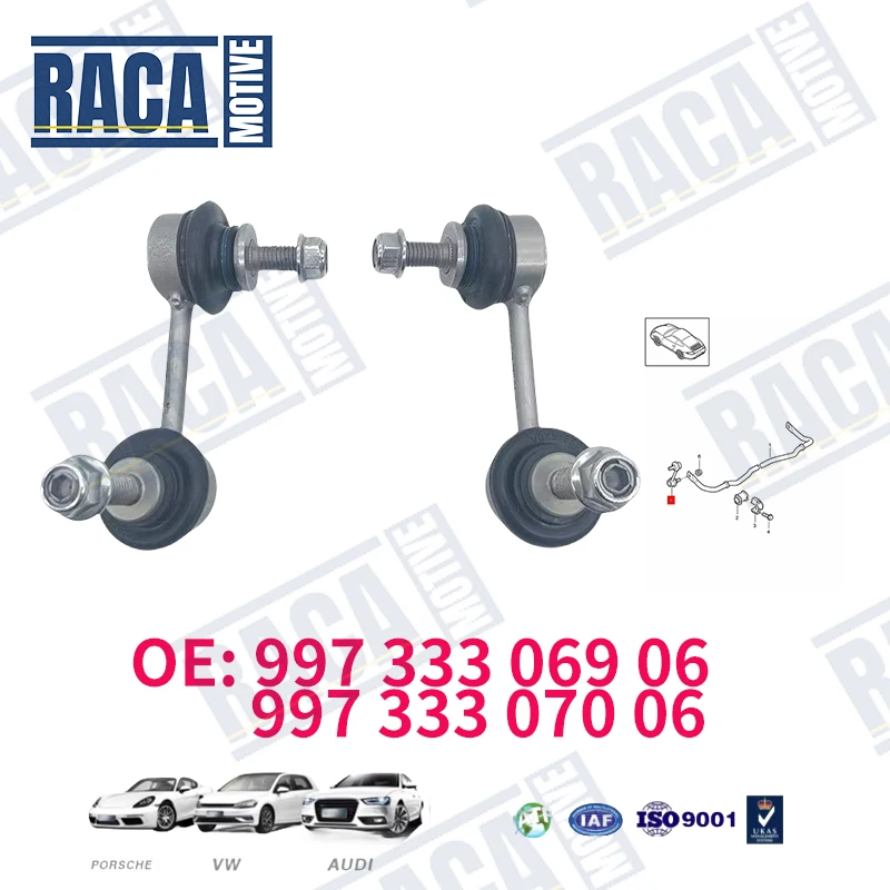 For Porsche 911 /Convertible/Targa 997 1Pair Rear Axle Sway Bar End Stabilizer Link Ball 99733306906 99733307006