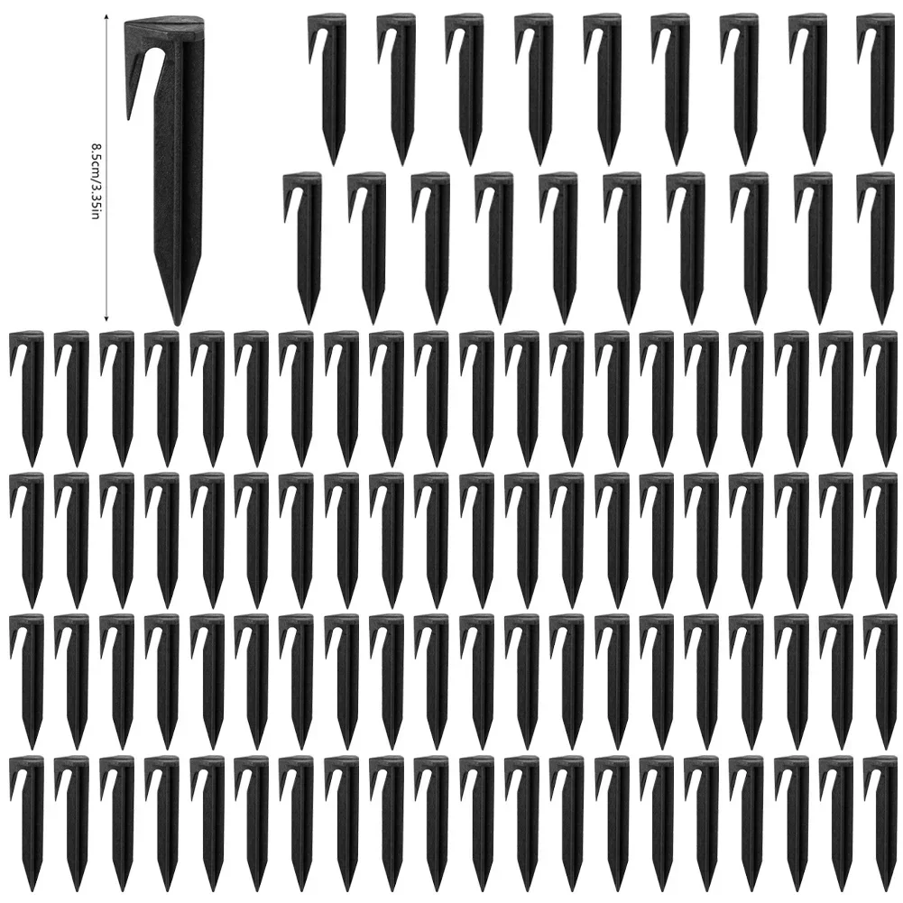 100pcs Awn Mower Boundary Pegs Nail Ground Spikes Fixing Pins Plastic For Securely Anchoring Robot Mower Lawn Mower Accessories