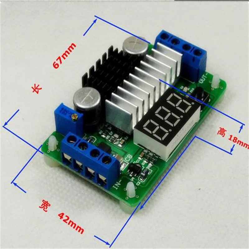 DC-DC LTC1871 Boost Module 3.5~30V 100W with Dual Display Voltage Sensor for Electronics