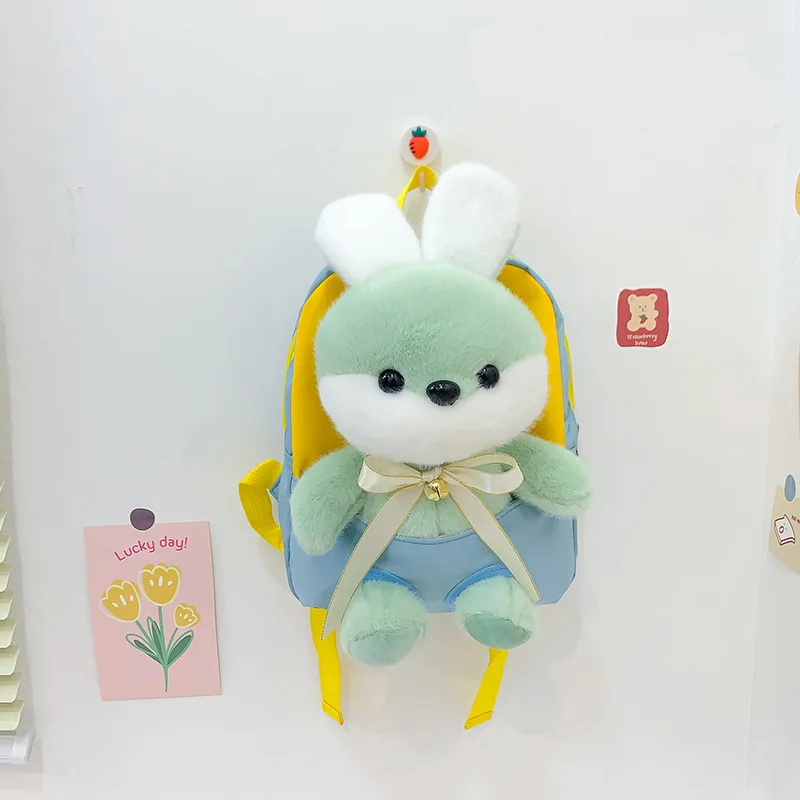 New Cartoon Cute Backpack child girl Lovely Rabbit Small school bags Detachable toy backpack for kids Hot kindergarten bag girls