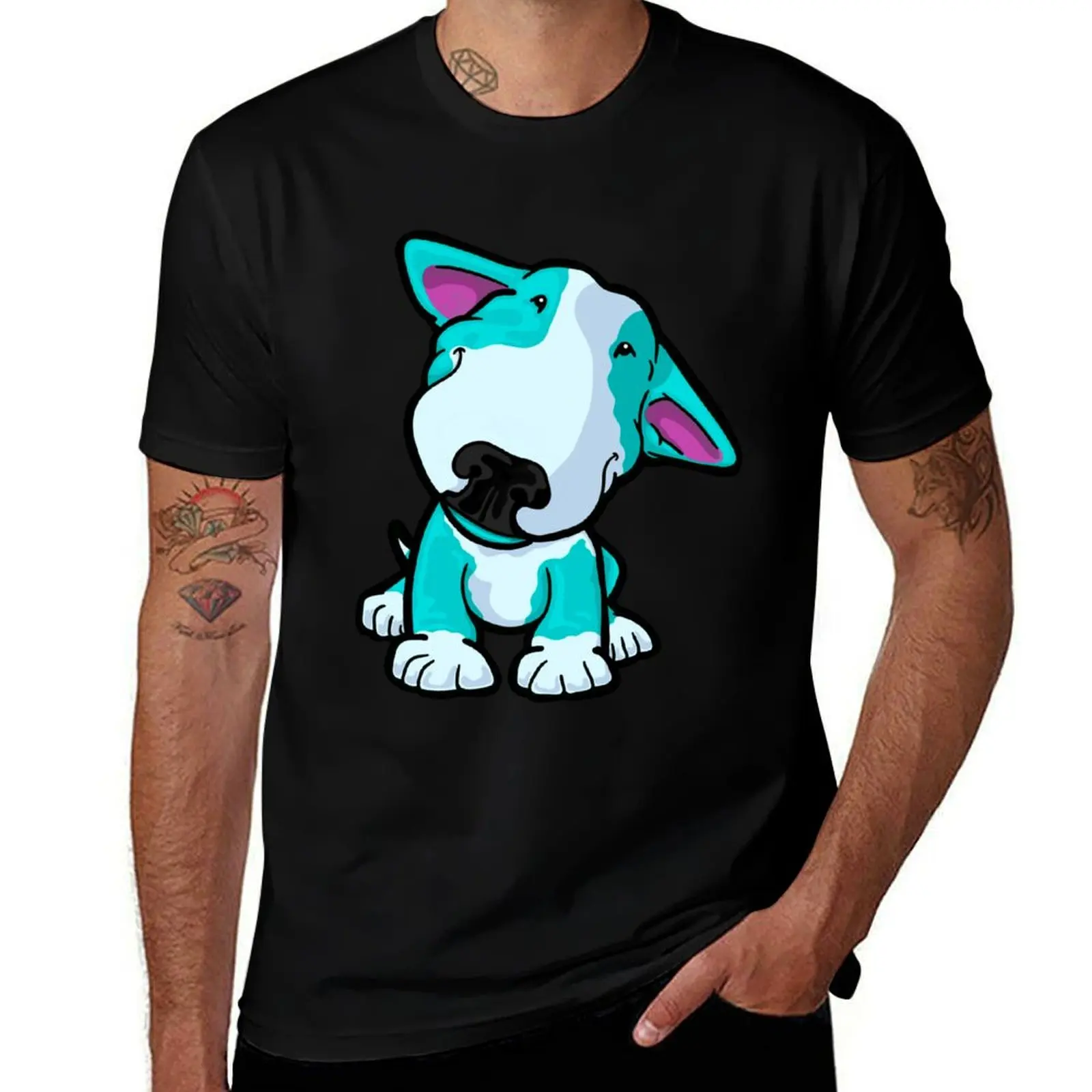 

Fun Aqua Bullterrier T-Shirt t shirt men 100% cotton luxury brand man t shirts cotton cotton t shirt man T-Shirt
