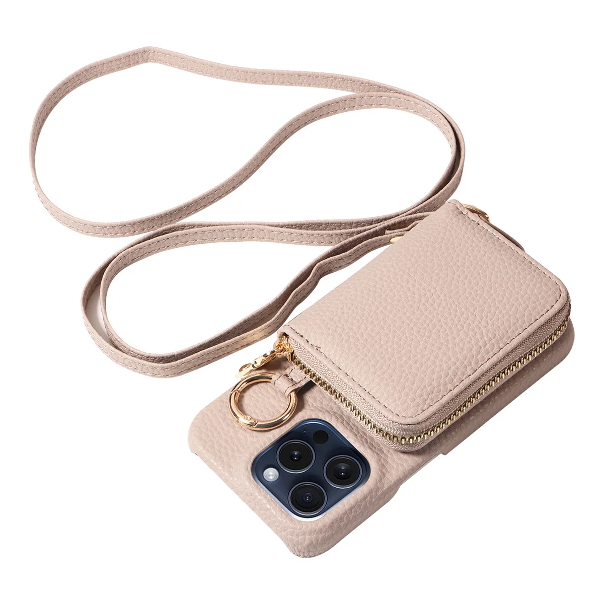 Hochwertige Kunstleder-Handyhülle für iPhone 16e 16 15 14 13 12 11 Pro Max Umhängetasche, Brieftasche mit Kartenfach, Anti-Entmagnetisierung – Detail 18