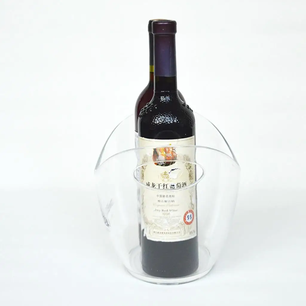 Champagne Ice Bucket Clear PS Wine Cooler Bottle Holder for Parties Events and Outdoor Entertaining