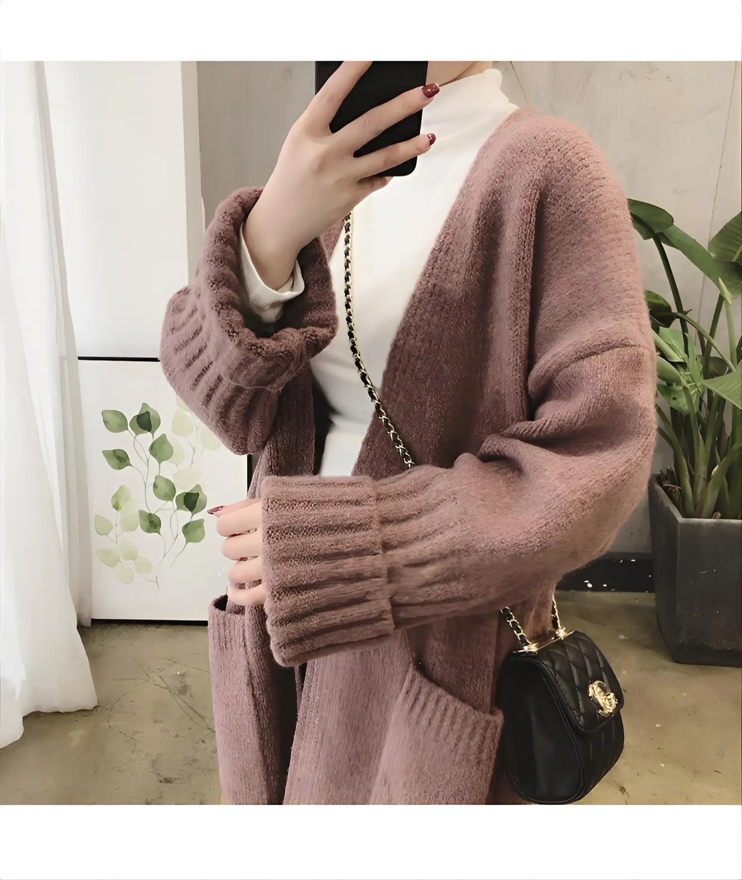 

Mid-Long Cardigans Girls Womens Summer Breathable Mesh Eyelet Girlish Round-Neck Ribble Youthful Effortless-Layering-Piece Daily