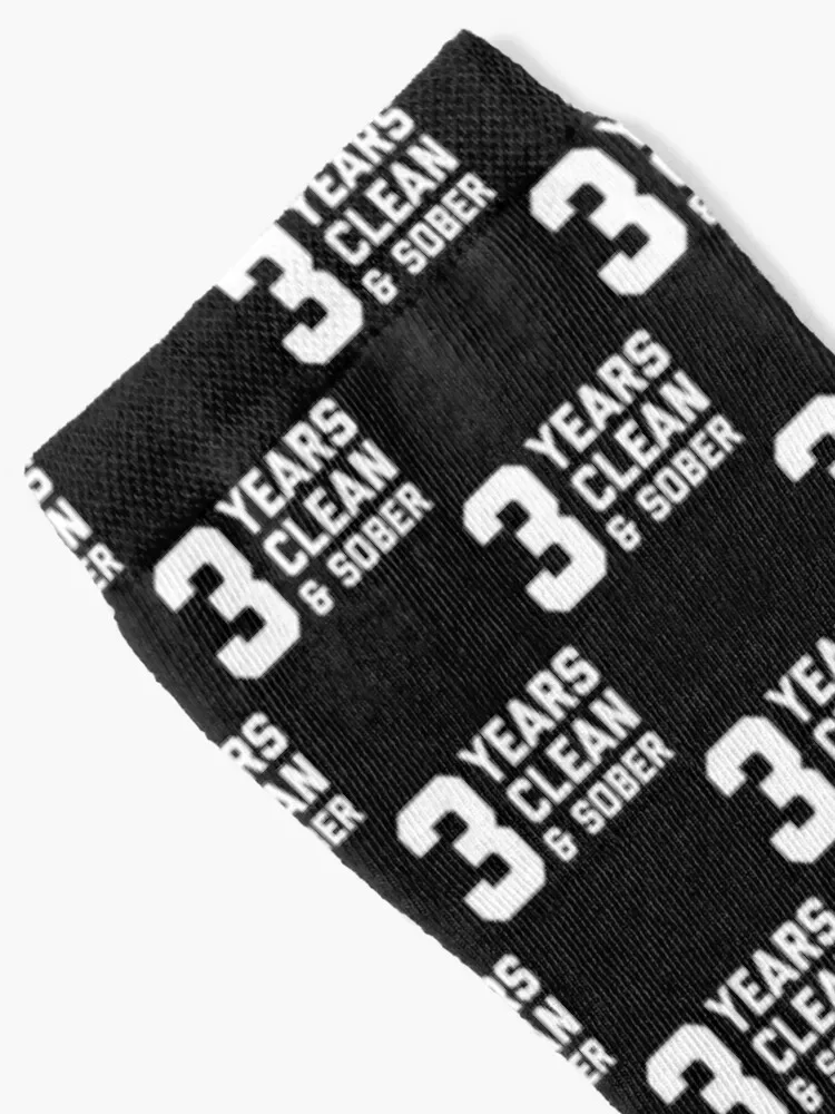 Sober AF 3 Years graphic - Two Anniversary Addiction Recovery design Socks hiphop tennis gift Socks Female Men's