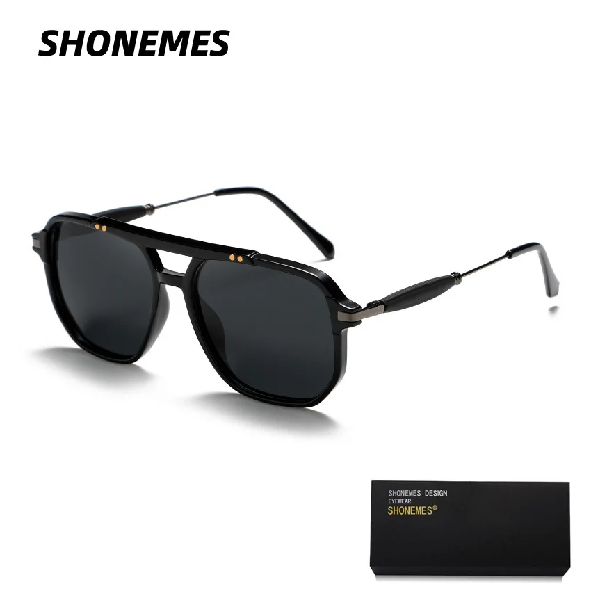 

SHONEMES Polarized TR90 Sunglasses Stylish Driving Shades Big Frame Outdoor UV400 Protective Sun Glasses for Men