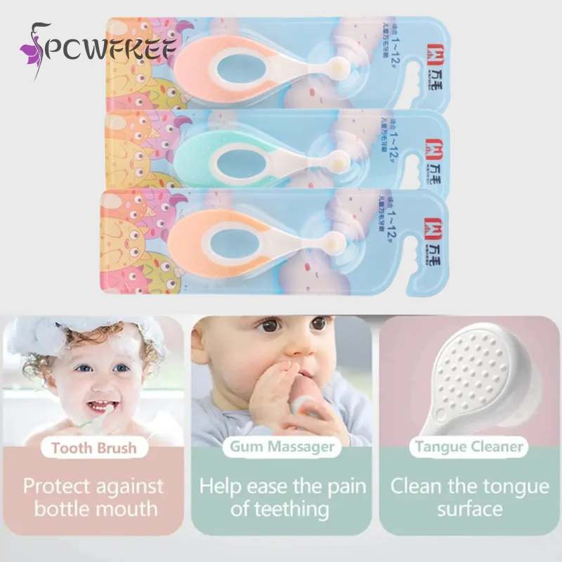 Baby Toothbrush & Toddler Toothbrush For Age 1-6 Years Old Extra Soft Toothbrush With 10000 Soft Floss Bristle For Baby Gum Care