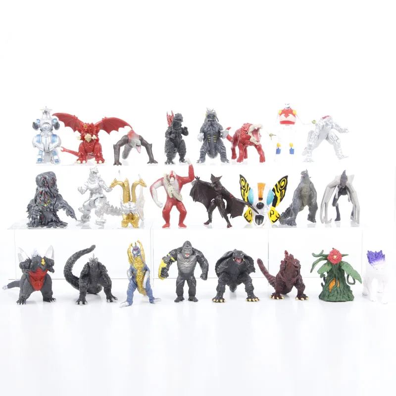 24pcs/set Godzilla vs King Kong  Figure Model Toys 17cm