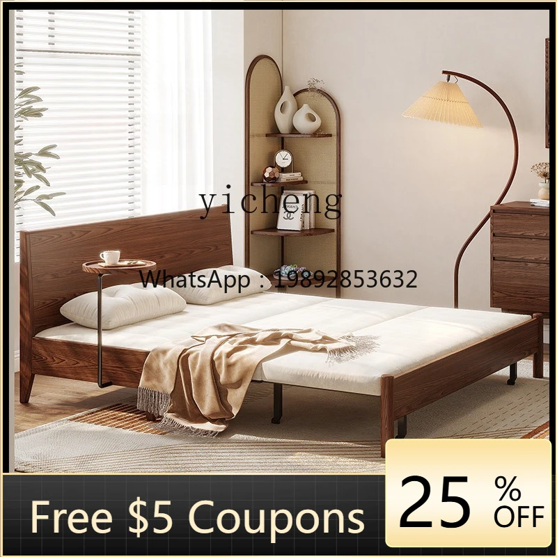 

FF furniture solid wood folding sofa bed dual-purpose living room multi-functional technology cloth sofa small apartment