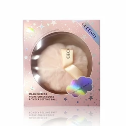 High Gloss Makeup Powder Set Pink Peach Shimmer Body & Facial Shimmer Multi-Purpose Puff Included 1-Piece Kit