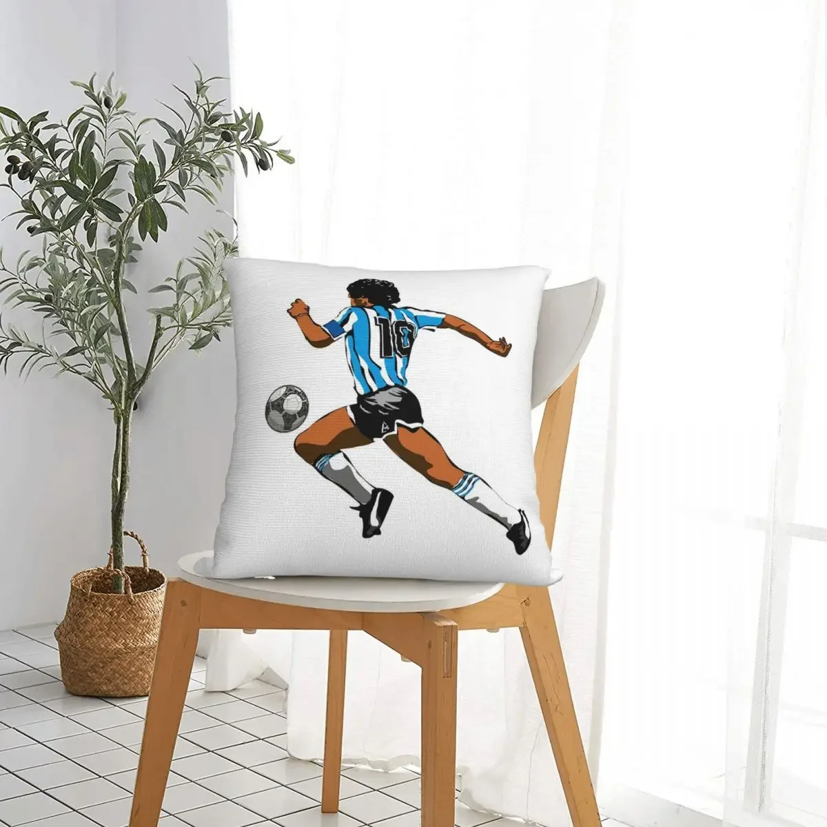 غطاء وسادة مربع لكرة القدم الأرجنتين من El Diego 41 Maradona غطاء وسادة ديكور مريح للأريكة المنزلية #4