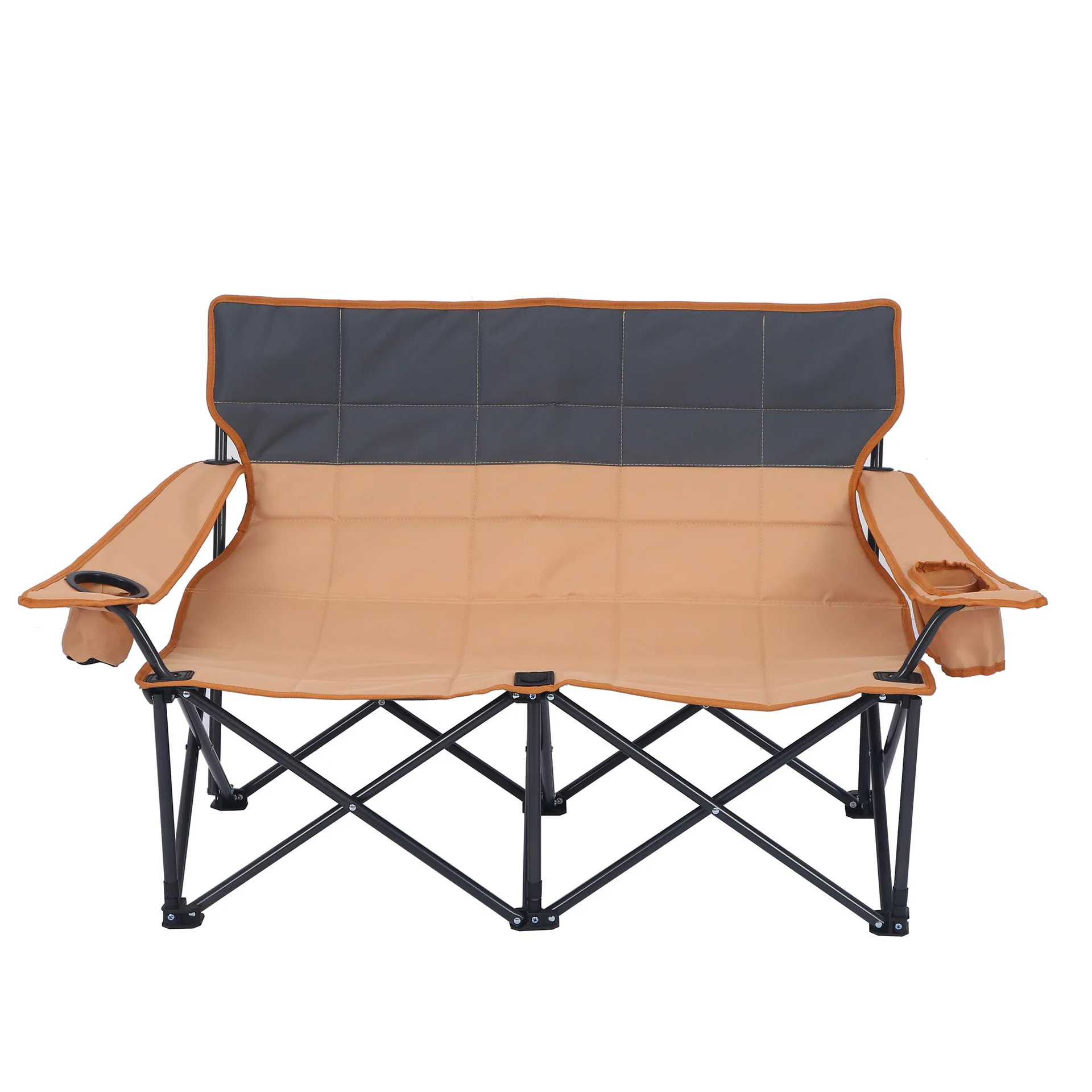 Outdoor Double Folding Chair Camping Portable Camping Equipment Armrest Chair Light Fishing Folding Stool Beach Chair