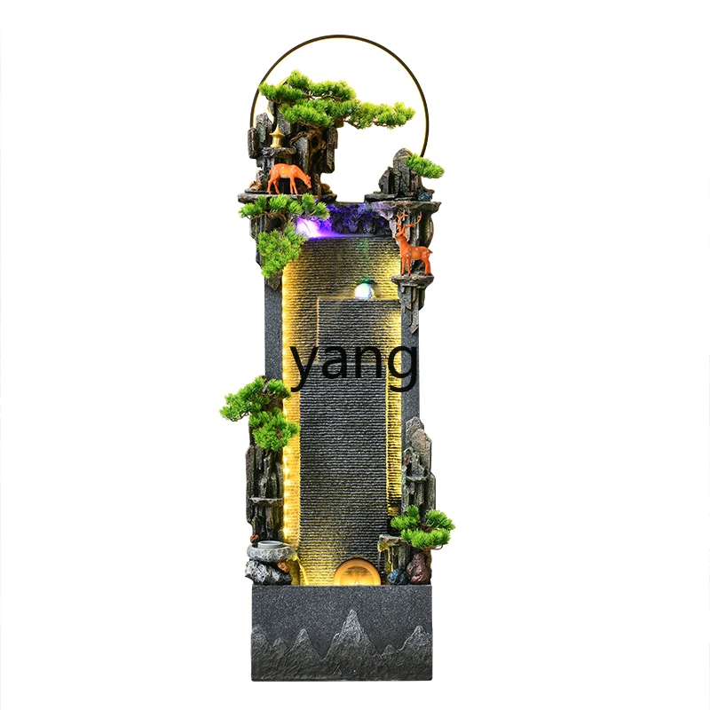 

LH rockery landscaping lighting water curtain wall Chinese flowing water ornament hotel landscape home decoration