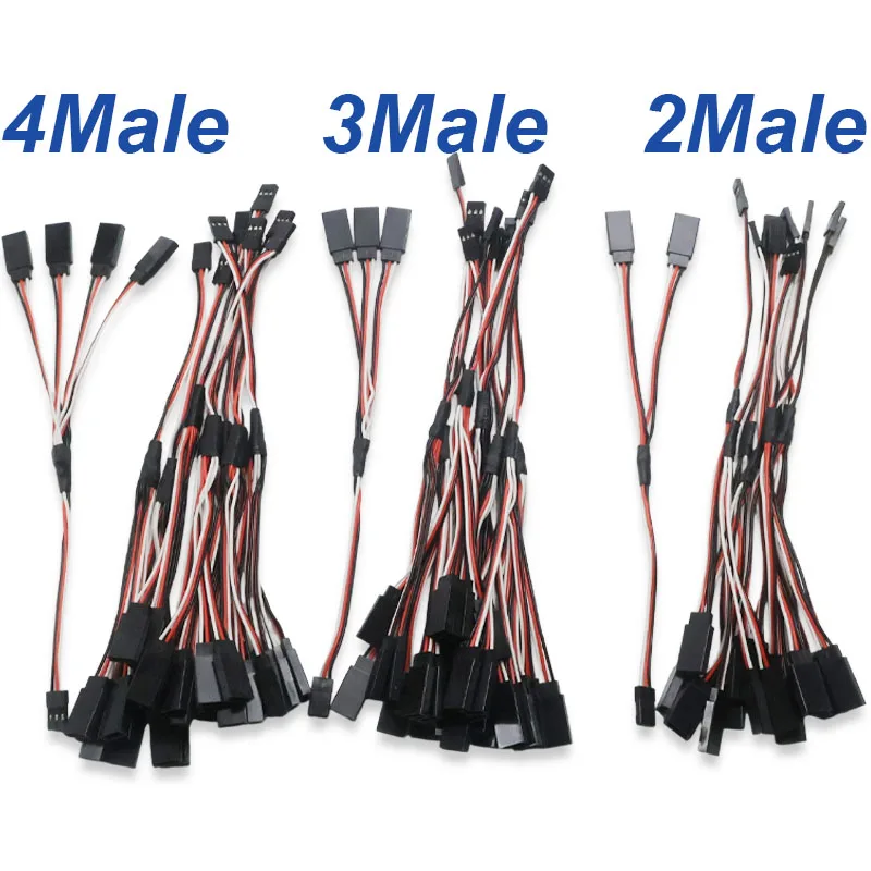 200mm Steering gear RC Servo Y Extension Cord Cable Lead Wire for Model Cars/Ships/Aircraft, 2/1 Trailer 3/1 Trailer 4 Y-Lines 