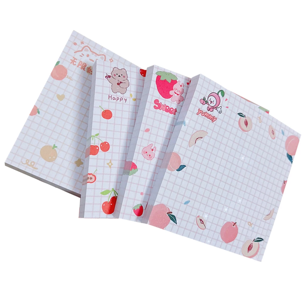 

Fruit 4 Books Memo Pads Self Stick Daily Use Office Stickers Adorable Note Pads School Supplies Household Note