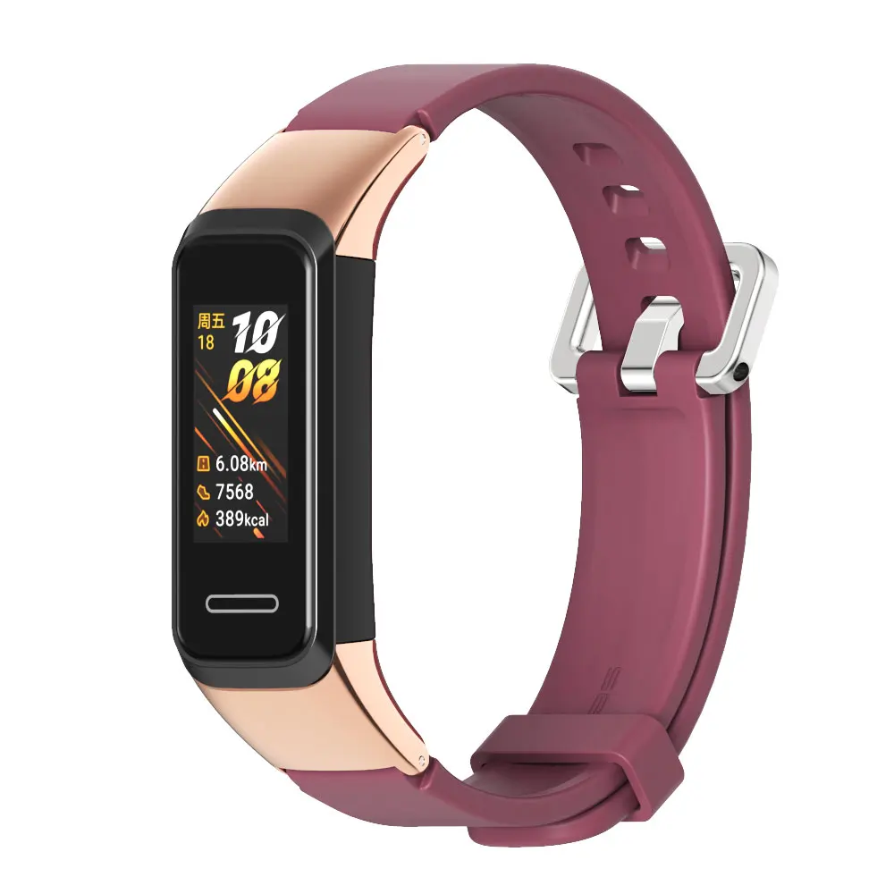 リストストラップhuawei社バンド4 3スマートブレスレットシリコーンストラップhuawei社3 4プロバンドリストバンドのためコレア名誉バンド5i pulsera