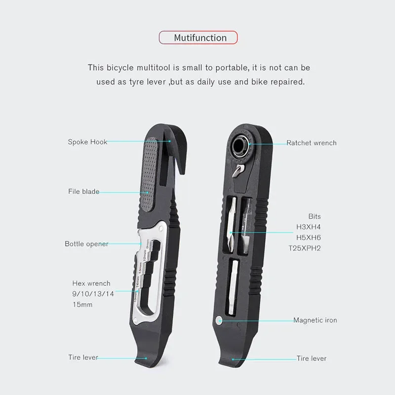 ESLNF-llave hexagonal para palanca de neumáticos de bicicleta, herramientas de mantenimiento, accesorios para bici de montaña, novedad 2024