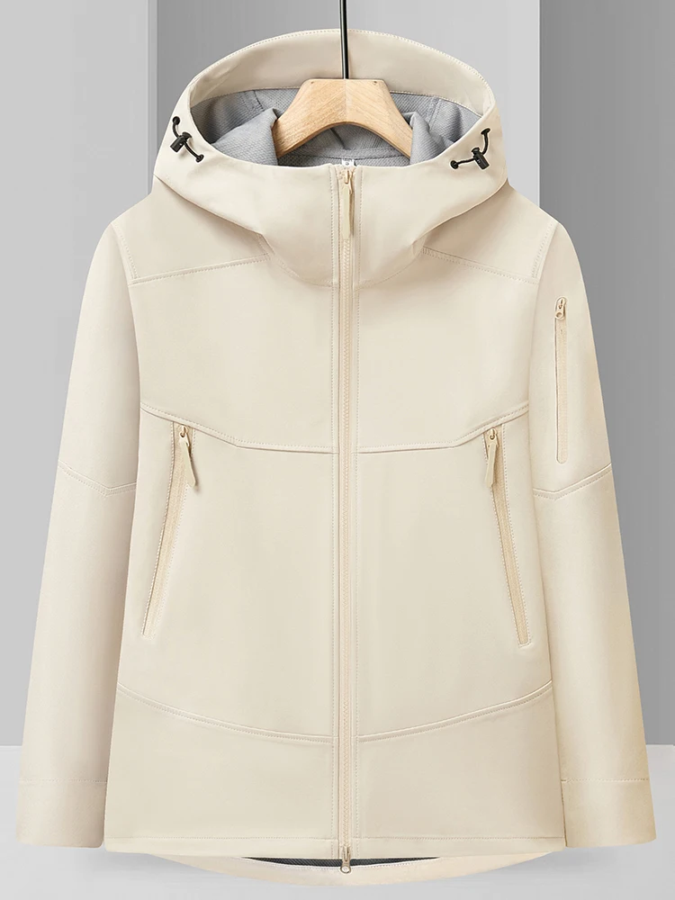 

Новая демисезонная куртка с капюшоном для мальчиков 2025 года, для активного отдыха и повседневной носки, из полиэстера, приталенного кроя