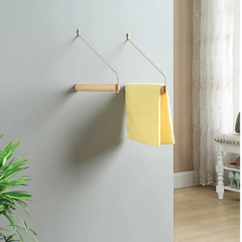 

Nordic Minimalism Hanger Coat Rack Wall Hanging Clothes Hook Storage Wall Decoration Simple Solid Wooden Bkack Walnut Beech Wood