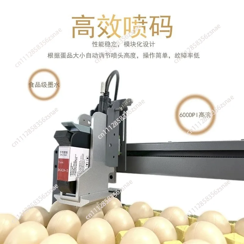 Small three-head single-head egg inkjet printer Automatic assembly line Small inkjet printer Production date