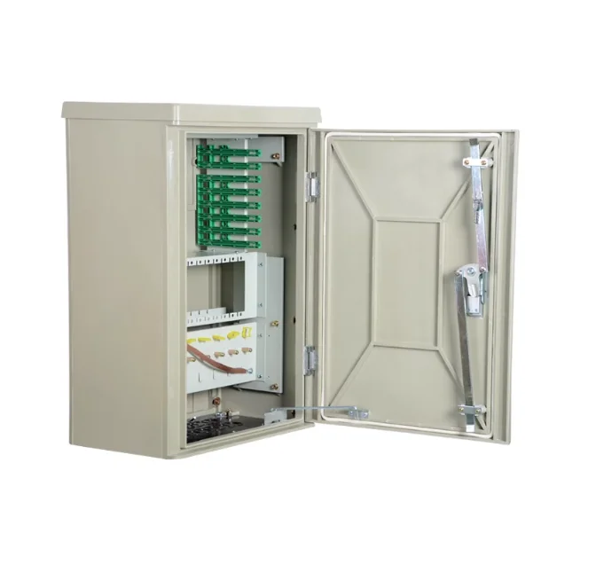 

96 Core Outdoor Cabinet SMC Material Wall Mouted With Pigtail And Adapter
