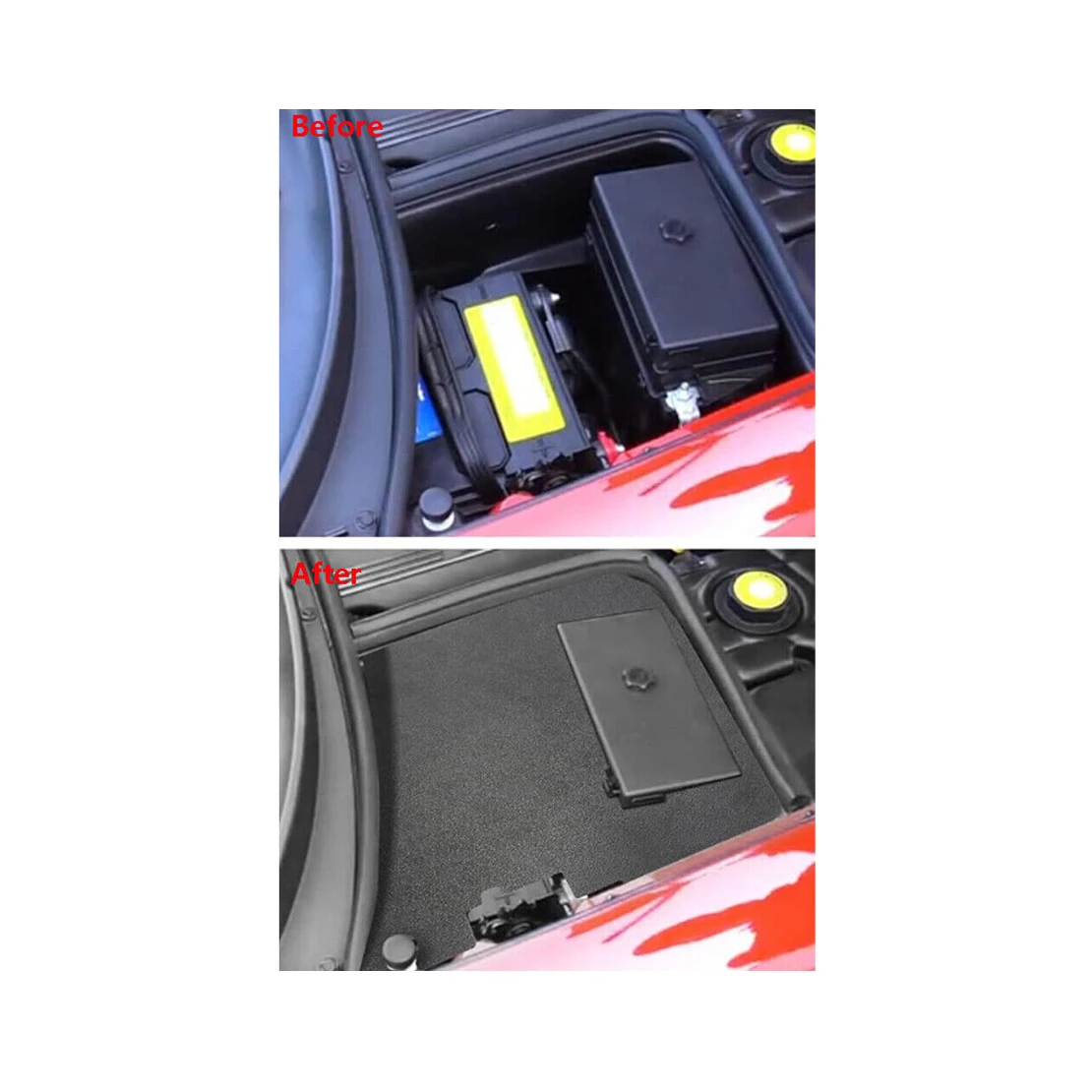 Battery Den Cover Plate Lid Top Black ABS Plastic Fit for Chevrolet Corvette C5 1997 1998 1999 2000 2001 2002 2003 2004