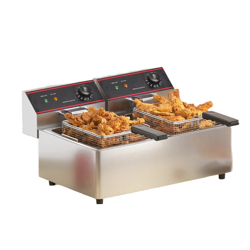 

Коммерческая настольная электрическая фритюрница большой емкости только для торгового улицы, курицы, картофеля фри, закусок, столешница, фритюрница, оборудование
