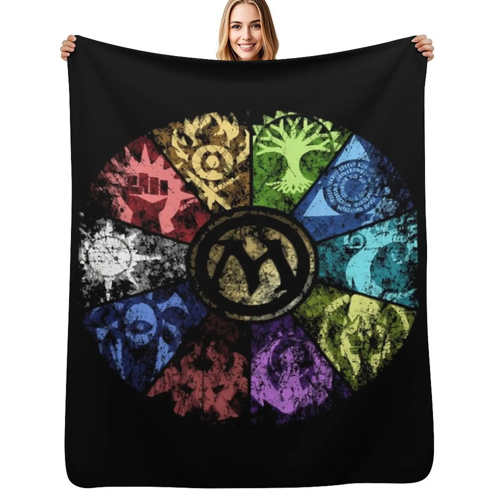 Mtg Fa.ded Gu.ild Wheel Throw Blanket Stuffeds Decoratives Luxury Brand Personalized Gift Summer sofa bed Blankets