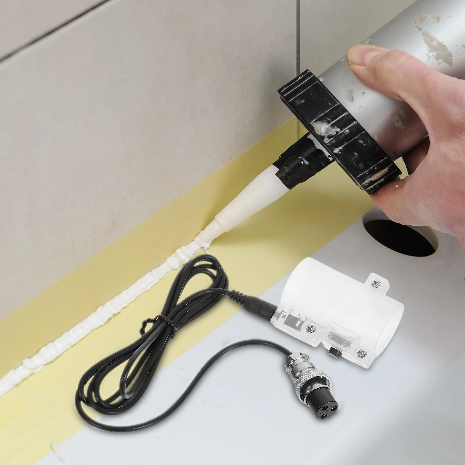 Plastic Momentary Hand Switch for Glue Dispenser - 3 Core on Off Manual Control - Non-Slip Heavy Duty Industrial Glue Dispenser