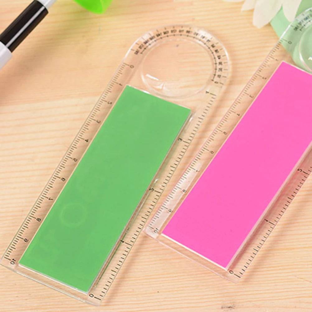 

2Pcs Cute Ruler Calculator 10Cm Mini Kawaii Design Ruler For Children School Office Durable Convenient Supplies