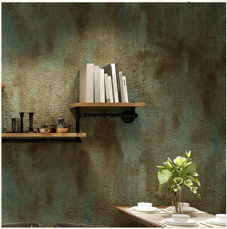 Modern simple solid color ins wind wallpaper restaurant clothing store waterproof plaster industrial wind PVC waterproof wall
