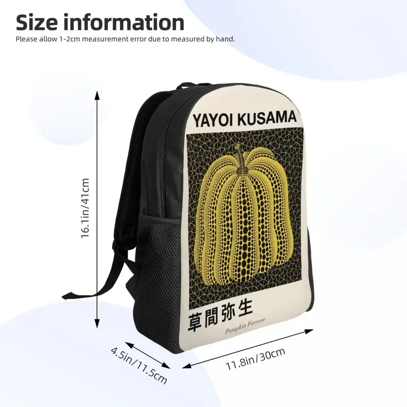 Yayoi Kusama Pumkin Forever mochila de viaje personalizada para hombres y mujeres, bolsa de libros para computadora escolar, arte abstracto, bolsas de día para estudiantes universitarios