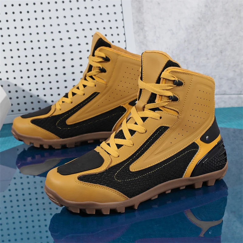 

Motorcycle riding boots with mesh large size high top men's four season riding boots breathable cycling boots travel equipment