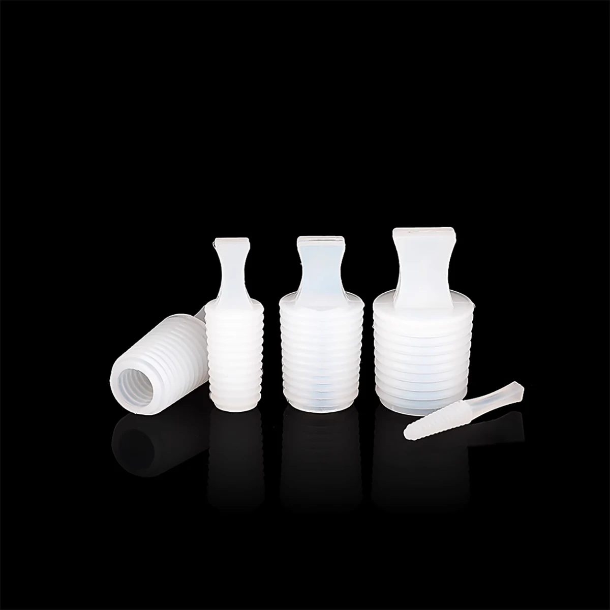 Silicone Plug Sandblasting Anodizing High-Temperature Resistant Thread Sealing With Handle Plugs