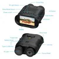 1080P Night Vision Binoculars 850nm Infrared HD 8X Digital Zoom Telescope Night Goggles For Hunting Camping Surveillance 350 m