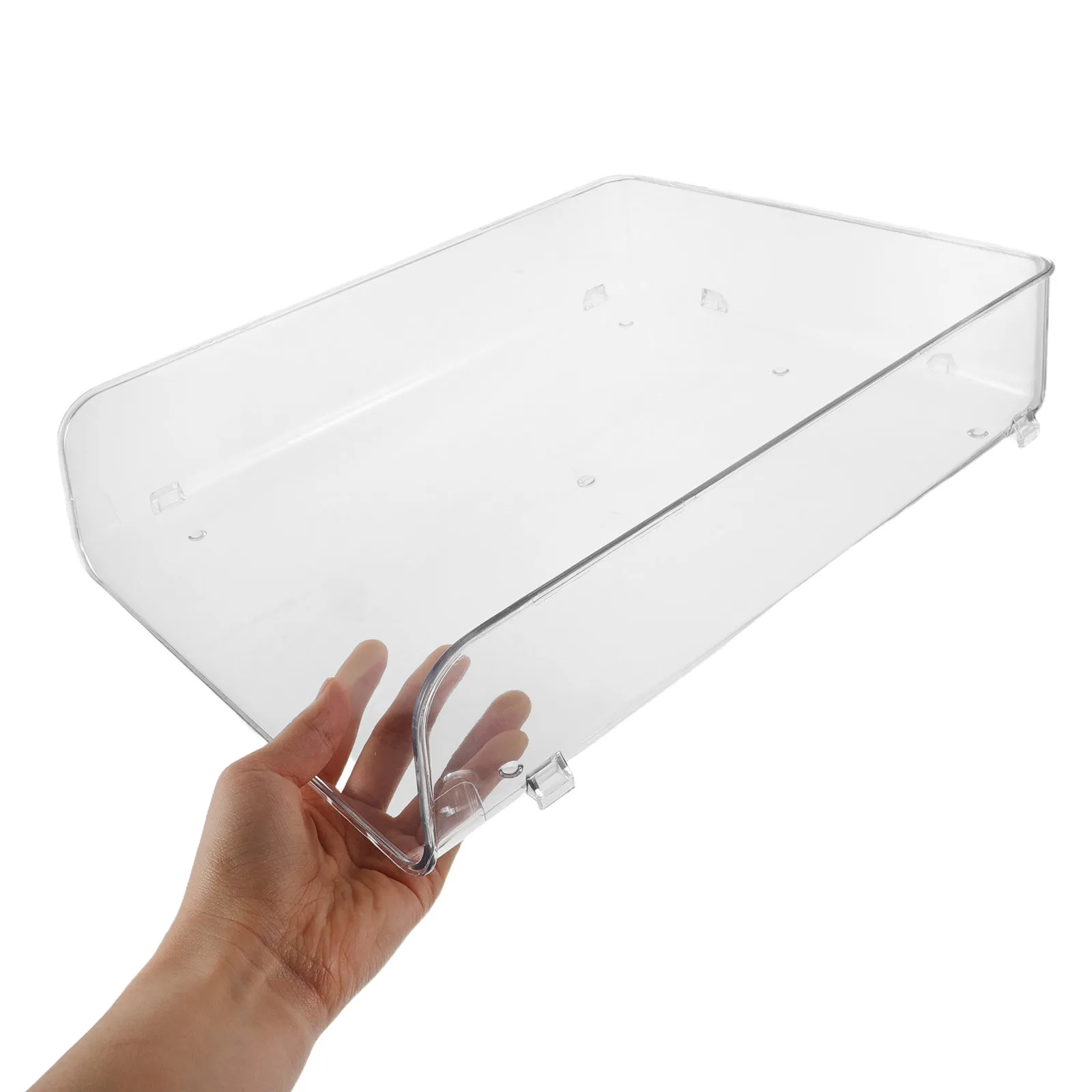 

Stackable Refrigerator Organizer Transparent Storage Rack for Leftovers Vegetables Meat Space Efficient Fridge Dividers