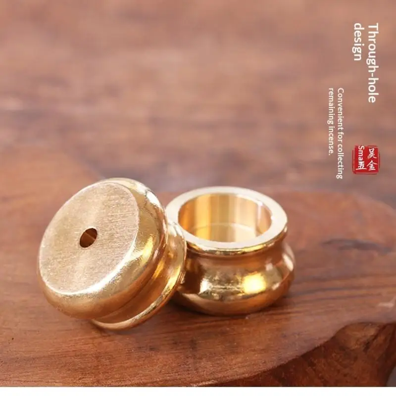 Buddhistische Gadgets: Kupfer-Räuchergefäß, Räucherhalter, Ascheauffangbehälter, für Räucherstäbchen, traditionelle Formen, Mini-Café-Ornament, Heimdekoration – Detail 6