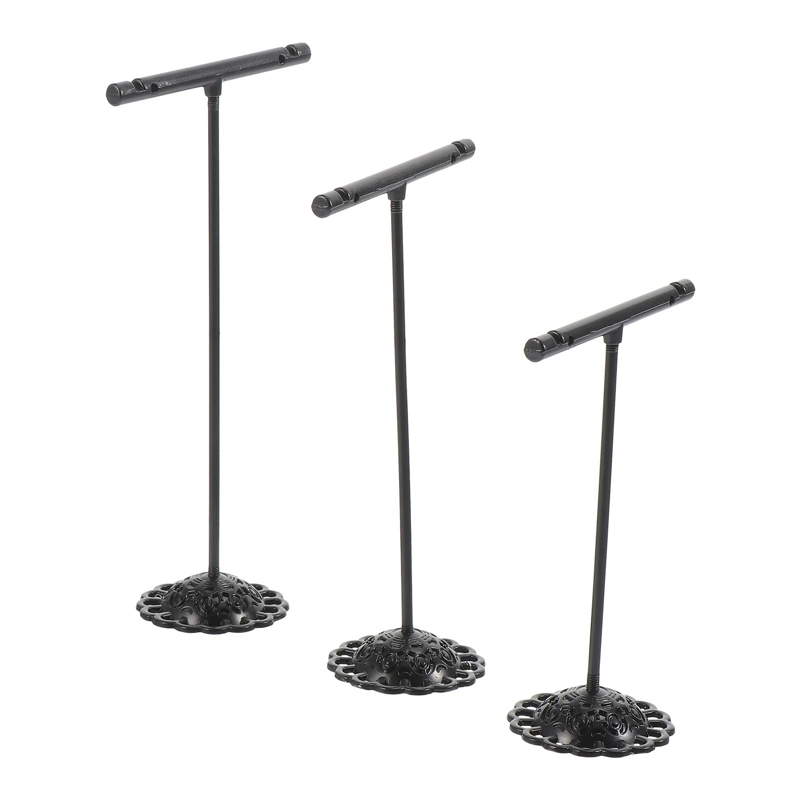 

3pcs Earring Display Jewelry Rack Iron Material Durable Safe Long Life Bracelet Showing Home Use Shop Supplies Storage T