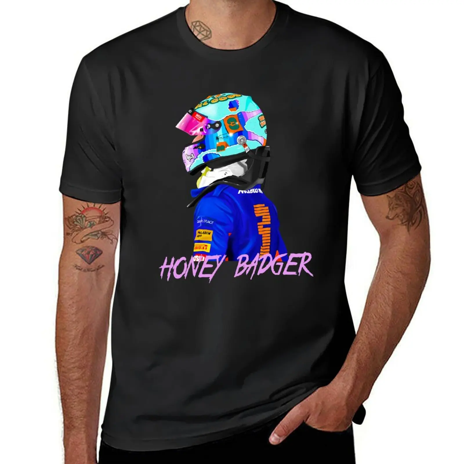 Honey Badger print T-Shirt tees funnys aesthetic clothes men clothings