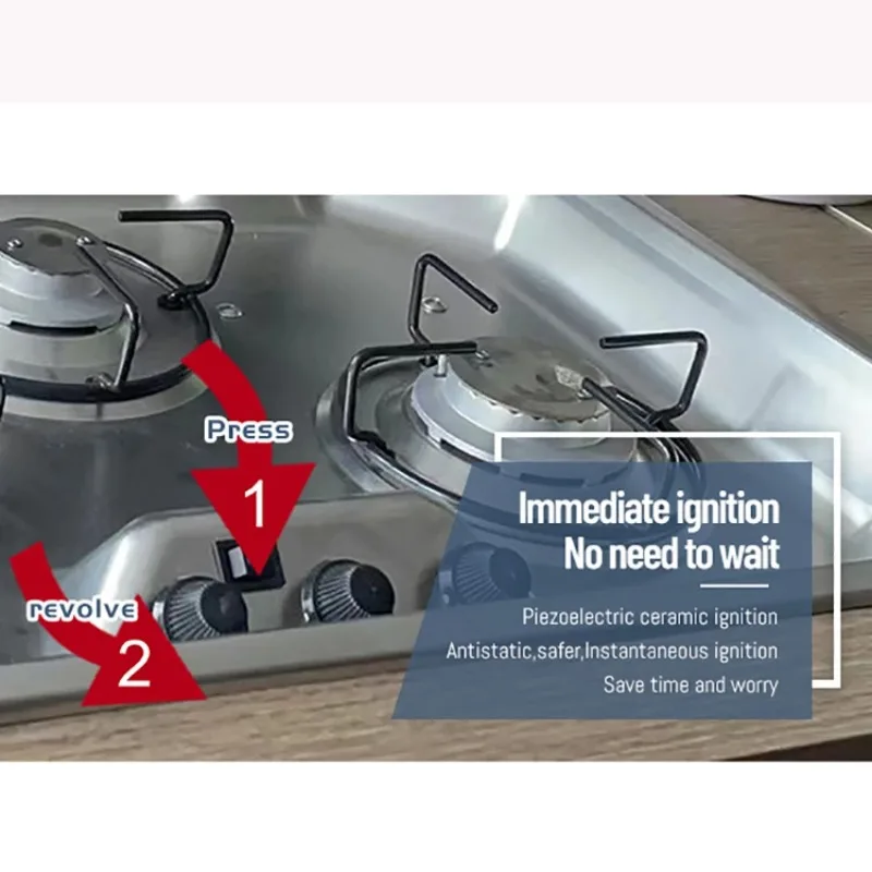 Portable 304 Stain Steel RV Gas Stove For Convenient Outdoor Cooking With Stable Function