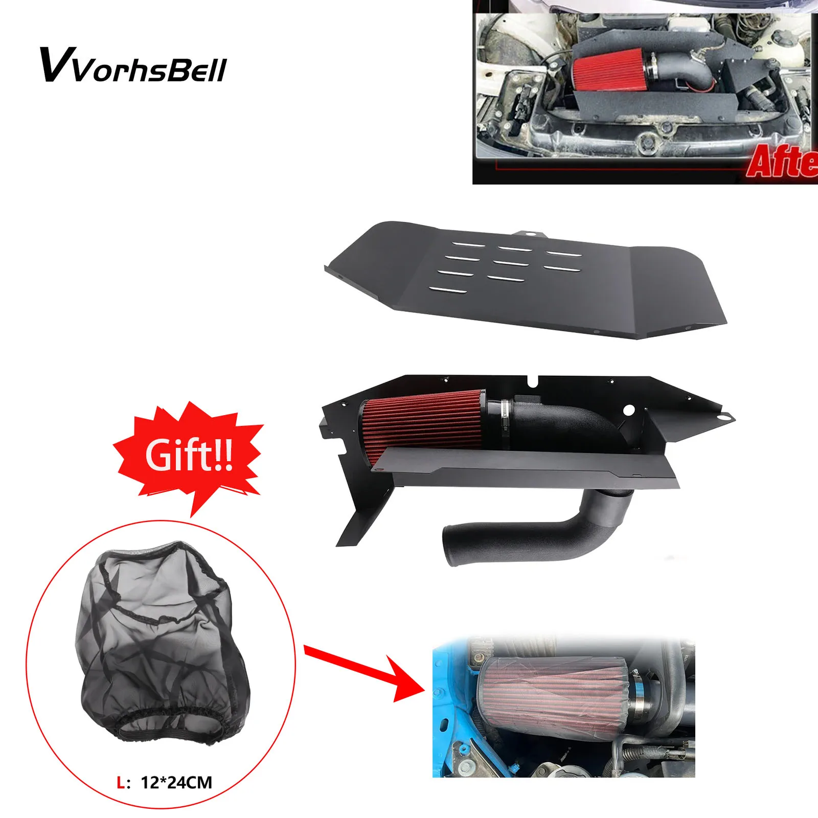 Premium 6063 Aluminum Cold Air Intake System Kit Compatible for  BMW F30 228i, 320i, 328i, 420i, 428i 2.0T (2012-2016 Models)