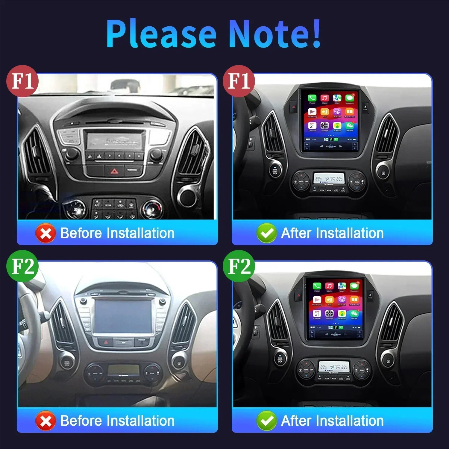 9.7inch Android 14 For Hyundai Tucson IX35 2009-2015 Car Radio Multimedia Navigation Wireless CarPlay 4G GPS Multimedia Screen