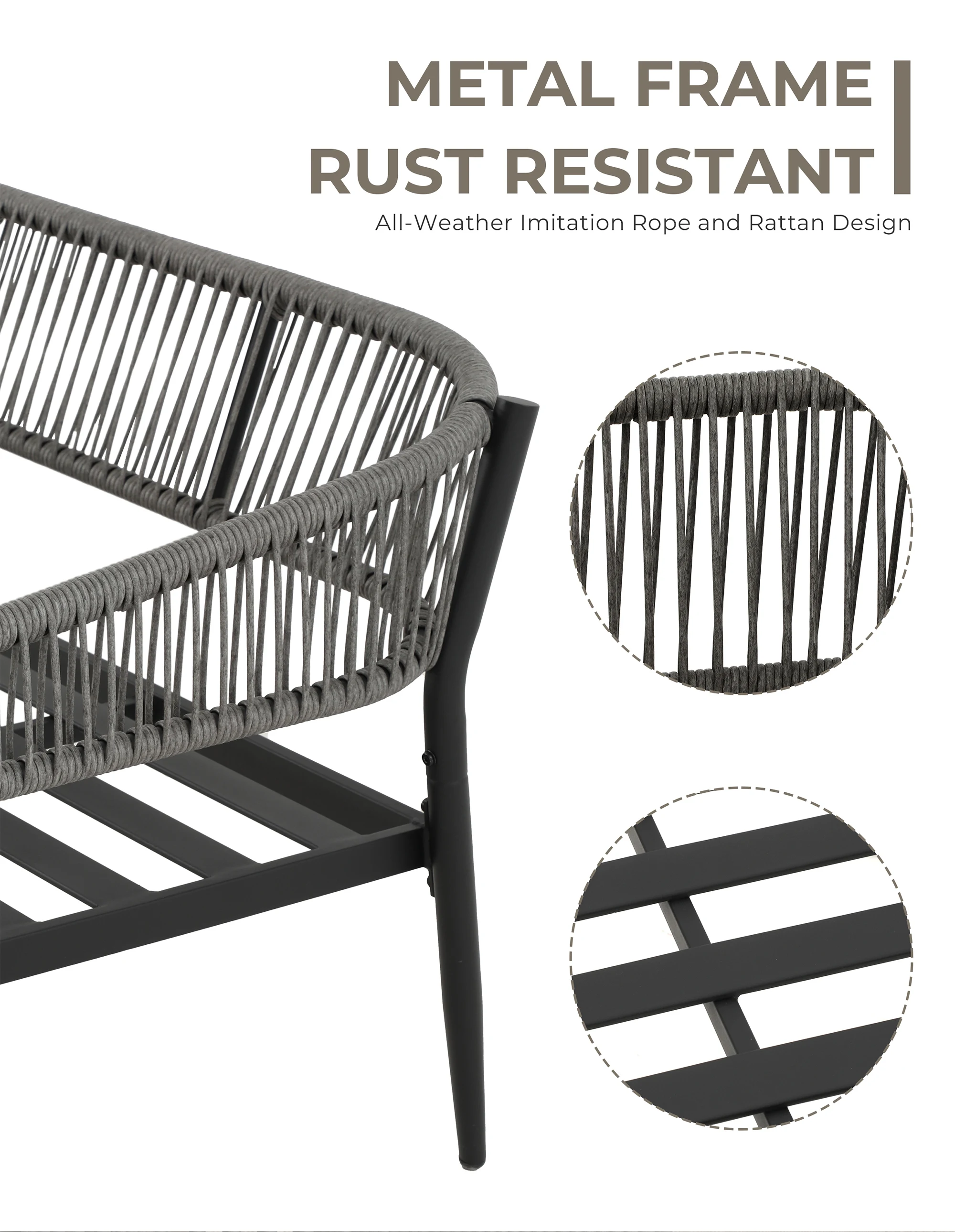 Metal Outdoor Garden Sofa Set Furniture Outdoor Garden Sofa