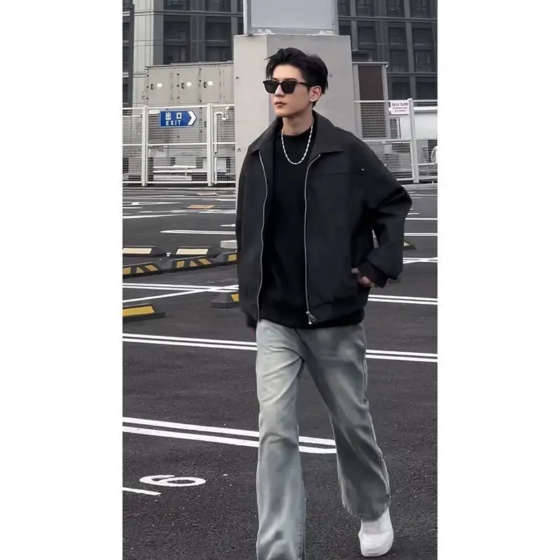 

Мужская куртка-пальто для мальчиков в стиле панк, альтернативная, бунтарская, анархистская, для подземной сцены, асимметричная, на молнии, с эффектом потертости, в стиле гранж, винтажная, в стиле бойфренд.