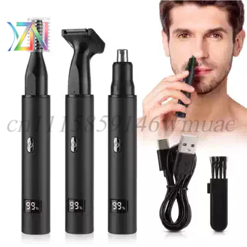 Electric Nose Ear Hair Trimmer for Men Eyebrow Beard Clipper