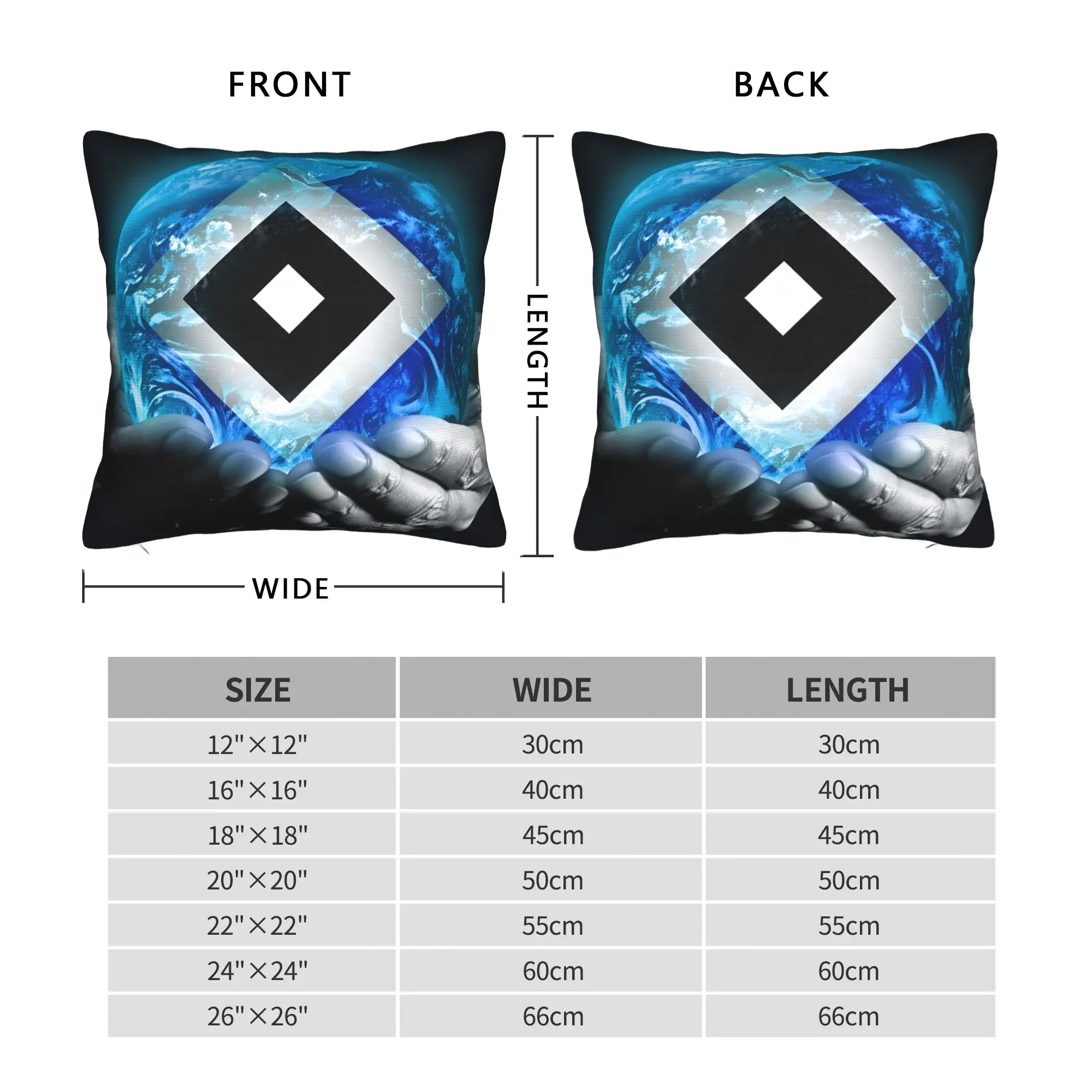 Pillow Cover HSV German Soccer Club Hamburgers SV Novelty Pillow Case For Couch Sofa Bedroom Pillowcases