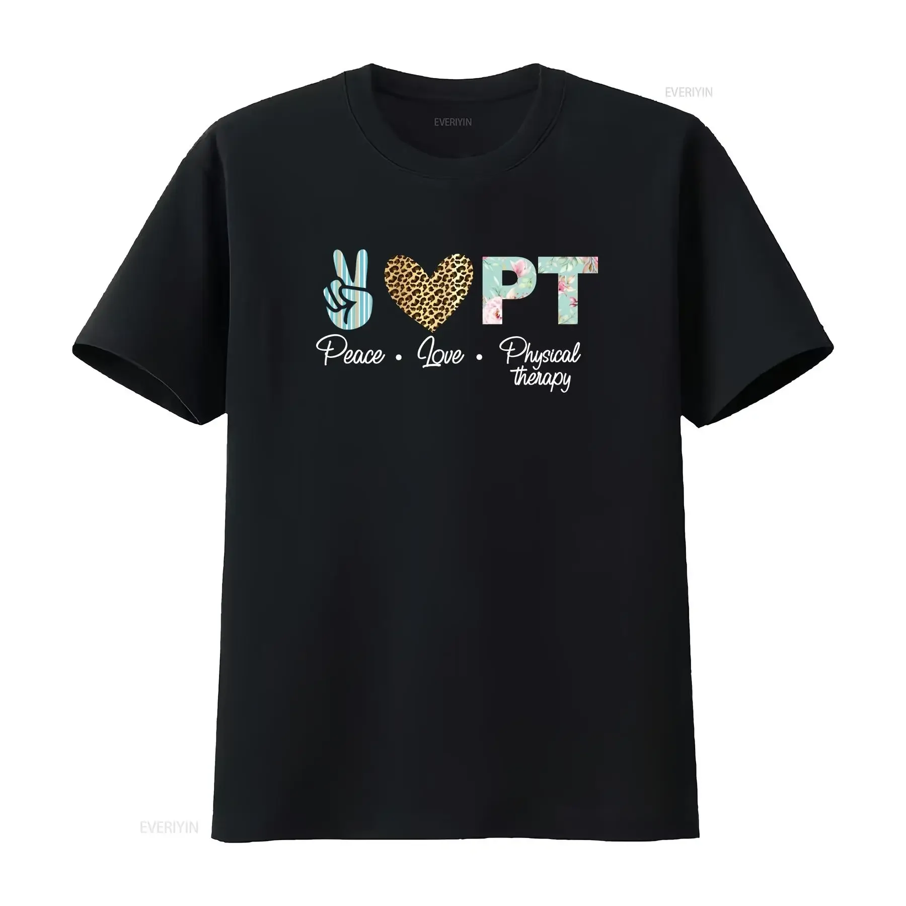 Peace Love Physical Therapy T Shirt PT Therapist GifT For Medical Worker Assistant tee vintage Washed Stretched Stylish