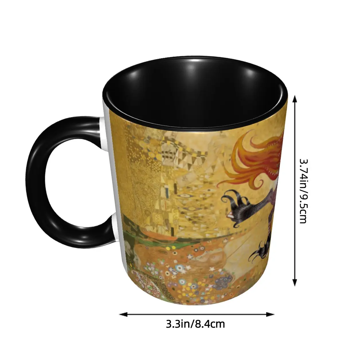 Gustav Klimt Running Horses Coffee Mugs DIY Customized Golden Tears And Kiss Ceramic Mug Cup Creative Present